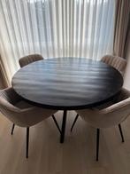 Mango houten eettafel zwart 130 cm, Huis en Inrichting, Tafels | Eettafels, Ophalen, Zo goed als nieuw, Rond, 100 tot 150 cm