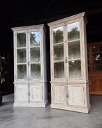 Franse vitrinekast whitewash | sleetse Buffetkast #2171