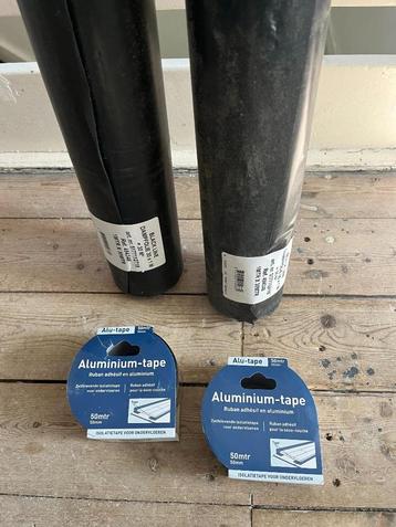 Laminaat ondervloerfolie Blackline 60m^2 aluminium tape 18m beschikbaar voor biedingen