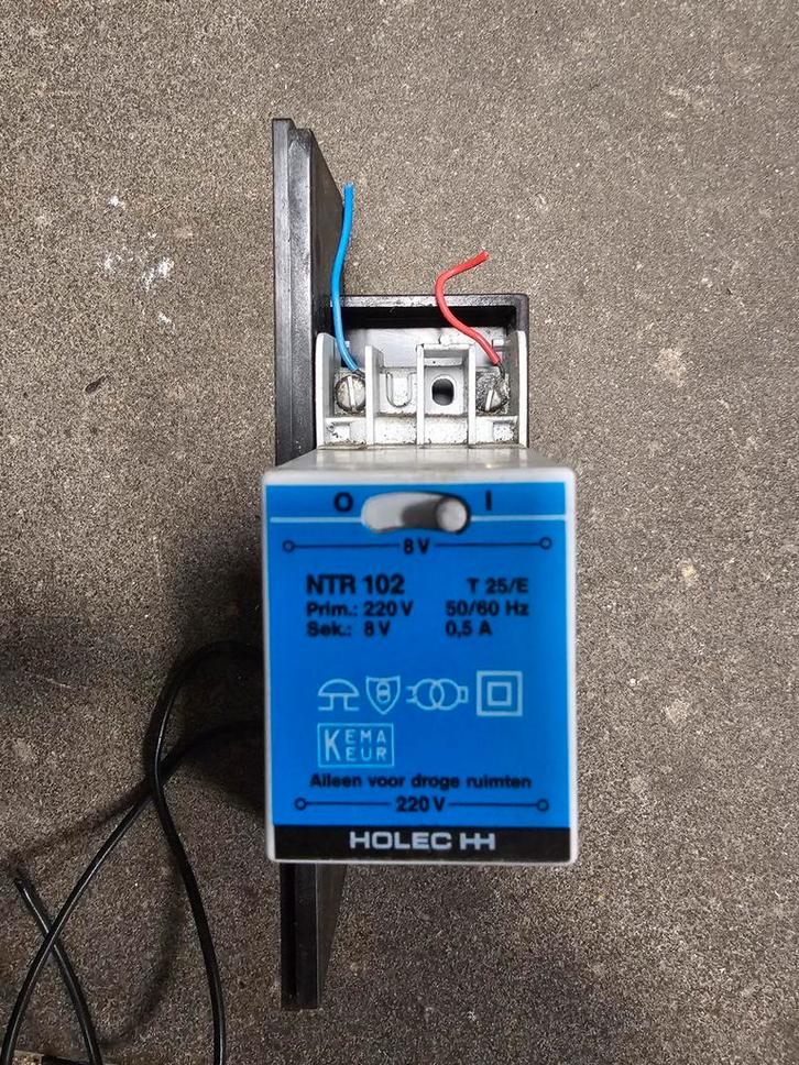 Holec HH NTR 102 Transformator 220V naar 8V, Huis en Inrichting, Deurbellen, Gebruikt, Ophalen