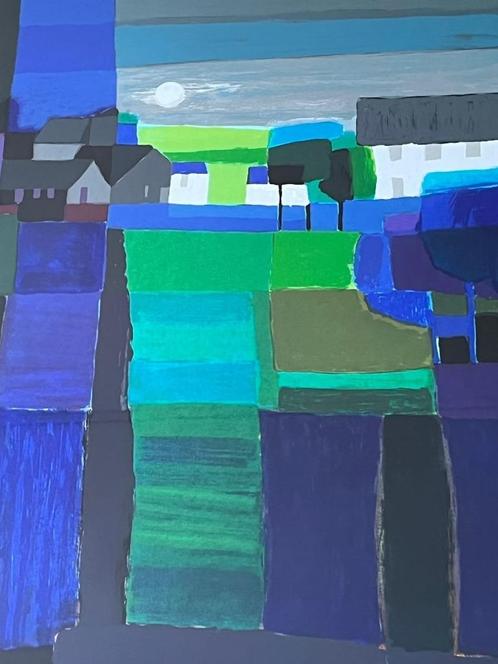 Ton Schulten, ingelijste zeefdruk Noorderlicht, Antiek en Kunst, Kunst | Litho's en Zeefdrukken, Ophalen