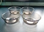4 Vintage rookglas schaaltjes Arcoroc France, Ophalen of Verzenden, Zo goed als nieuw, Overige materialen, Overige stijlen