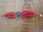 Antieke armband met fijne bloedkoraaltjes, Sieraden, Tassen en Uiterlijk, Antieke sieraden, Ophalen of Verzenden, Overige materialen