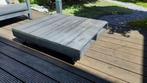 PALLET TUINTAFEL OP WIELEN, Tuin en Terras, Tuintafels, Ophalen, Gebruikt, Rechthoekig, Hout