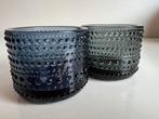 2 Iittala Kastehelmi Waxinelichthouder Blueberry Grijs, Huis en Inrichting, Overige materialen, Ophalen of Verzenden, Zo goed als nieuw