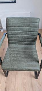 2x groene industriële eetkamerstoel Bruut , Huis en Inrichting, Stoelen, Ophalen, Zo goed als nieuw
