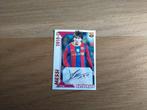 Panini sticker Lionel Messi Barcelona 2010 met handtekening, Verzamelen, Sportartikelen en Voetbal, Ophalen of Verzenden, Zo goed als nieuw