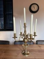 Koperen-messing 5 armige kandelaar-kaarsenstandaard, Antiek en Kunst, Ophalen of Verzenden, Koper of Brons