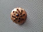 Gouden 14k broche met granaat, Sieraden, Tassen en Uiterlijk, Broches, Ophalen of Verzenden, Zo goed als nieuw, Goud, Goud