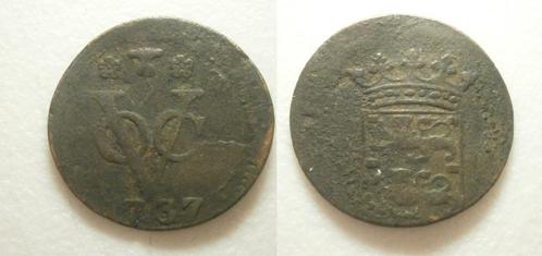 PD10123 West Friesland VOC Duit 1737 - Schaars + off center, Postzegels en Munten, Munten | Nederland, Losse munt, 1 cent, Vóór koninkrijk
