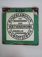 Geemailleerd bord , voetverzorging., Ophalen of Verzenden, Zo goed als nieuw, Reclamebord