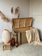 Antieke grote houten kist, scheepskist, 1892, Ophalen, Gebruikt, 50 tot 100 cm, 50 tot 75 cm