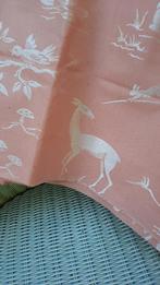 Roze Lap stof, haasjes/herten/vogels, Overige materialen, 120 cm of meer, Nieuw, Ophalen of Verzenden