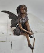 Bronzen beeld/ ZITTEND ELFJE /FEE / ENGEL, Ophalen of Verzenden
