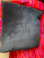 Lounge Kussen donkerblauw velours 100x100, Huis en Inrichting, Ophalen of Verzenden, Zo goed als nieuw