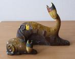 2 Beeldjes Katten - Toni Goffe - Catalandia Collectie, Ophalen of Verzenden, Gebruikt, Dier