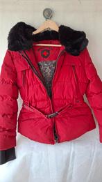 Wellensteyn Rode Winterjas met Bontkraag - Maat M, Maat 38/40 (M), Wellensteyn, Ophalen of Verzenden, Zo goed als nieuw