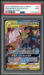 Reshiram & Zekrom GX PSA 9 - 157/236 - Cosmic Eclipse 2019