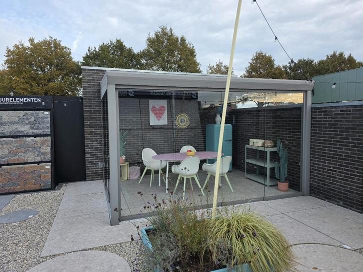 Showmodel Aluxe Topline tuinkamer. 400x300cm Ral9007, Tuin en Terras, Overkappingen, Nieuw, Veranda, Ophalen