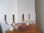 Art Deco Fifties Deense Kandelaars Berg, verzilverd, Antiek en Kunst, Antiek | Kandelaars, Ophalen of Verzenden, Zilver