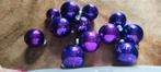 Vintage paarse kerstballen glas, Ophalen of Verzenden