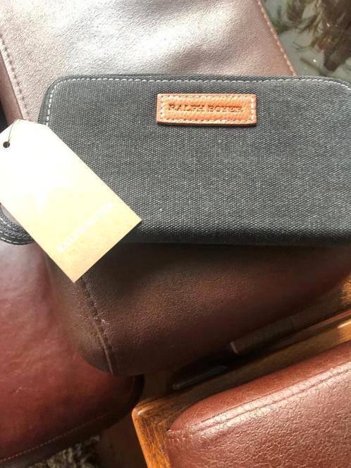 nieuwe grote portemonnee denim met leer op de hoekjes, Sieraden, Tassen en Uiterlijk, Portemonnees, Nieuw, Grijs, Leer, Ophalen of Verzenden