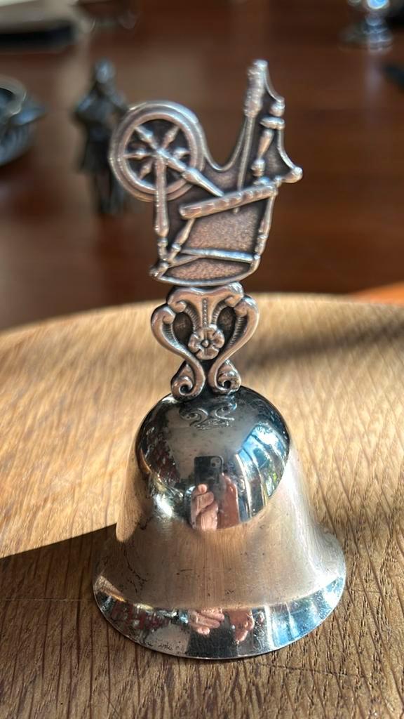 verzilverd tafelbelletje Walra 1950, Antiek en Kunst, Antiek | Goud en Zilver, Ophalen of Verzenden