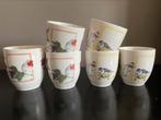 6 HVD for you kopjes met roodborstje + pimpelmees, Huis en Inrichting, Keuken | Servies, Ophalen of Verzenden, Zo goed als nieuw