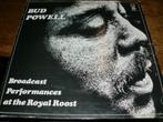 Bud Powell ‎Broadcast Performances At The Royal Roost LP, Cd's en Dvd's, Vinyl | Jazz en Blues, 1940 tot 1960, Jazz, Ophalen of Verzenden