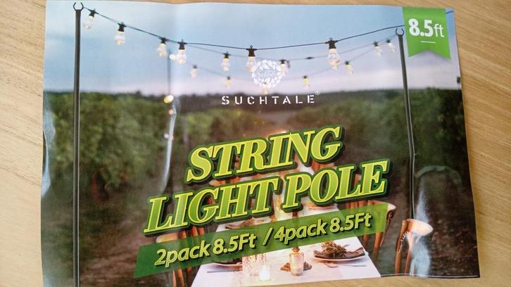 Palen voor lichtslingers, Tuin en Terras, Palen, Balken en Planken, Nieuw, Palen, 250 cm of meer, Ophalen