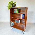 Vintage design boekenkast Formule Kempkes jr 60 | wandkast, Ophalen, Met plank(en), Teakhout, 100 tot 150 cm