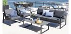 Mooie en complete aluminium loungeset, Ophalen, 5 zitplaatsen, Gebruikt, Aluminium