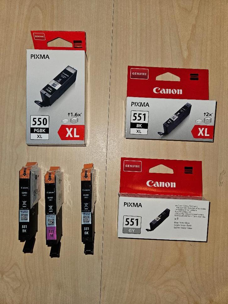 Canon inktcartridges 550/551, Computers en Software, Printerbenodigdheden, Nieuw, Cartridge, Ophalen