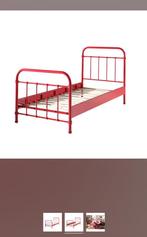 Rood spijlen bed 90x200, Ophalen, Matras