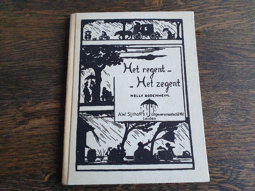Brocante boekje kinderrijmpjes Het regent, Ophalen of Verzenden