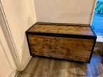 Stalen en houten speelgoedkist / opbergkist, Gebruikt, 50 tot 100 cm, Ophalen of Verzenden, 75 tot 100 cm
