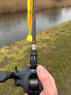 Prachtige handgebouwde baitcaster., Ophalen of Verzenden, Zo goed als nieuw, Werphengel