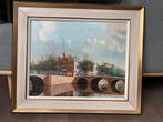 G.J Dispo Amterdams stadgezicht schilderij, Antiek en Kunst, Ophalen of Verzenden