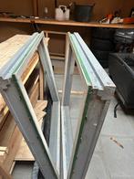 2 Hardhouten Kozijnen in Grondverf - 113,5x104 cm, Ophalen, Gebruikt, Hout, Overige typen