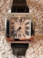 Cartier Santos 100 35mm NIEUW, Sieraden, Tassen en Uiterlijk, Horloges | Dames, Overige merken, Leer, Staal, Verzenden
