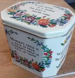 vintage blik met borduurdecor, Ophalen of Verzenden, Gebruikt, Overige, Overige merken