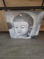 Groot boeddha schilderij 80x80 canvas, Ophalen of Verzenden, Zo goed als nieuw