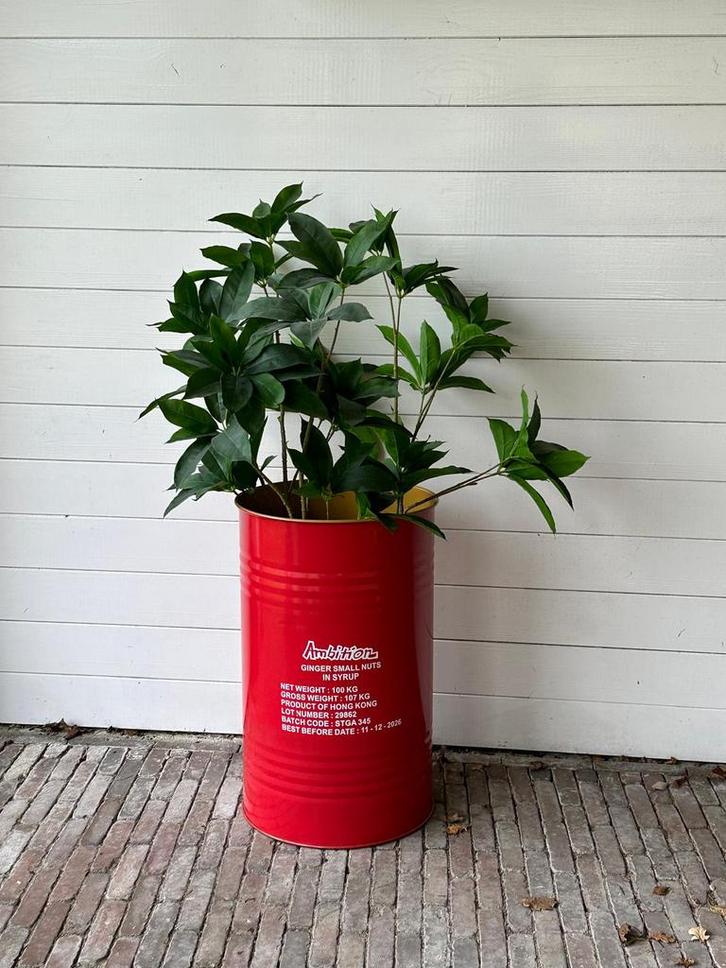 Grote voorraad 100L olievat vuurkorf brandton blik vat drum, Tuin en Terras, Bloembakken en Plantenbakken, Zo goed als nieuw, Metaal