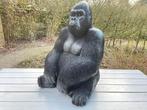 Beeld aap, gorilla, tuin, zwembad, vijver 80cm, Ophalen, Nieuw, Kunststof, Dierenbeeld