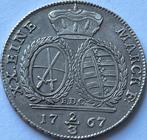 Saksen schaarse en hele nette 2/3e thaler 1767, Ophalen of Verzenden, Duitsland, Losse munt, Zilver