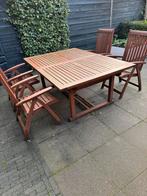 Teak tuinset, Tuin en Terras, Tuinsets en Loungesets, Ophalen, Gebruikt, Eettafel, 6 zitplaatsen