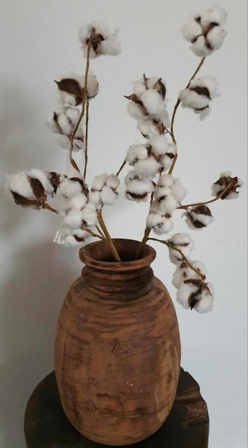 Pot kruik nepalese pot xl hoogte 32 cm hout houtsnijwerk oud, Huis en Inrichting, Woonaccessoires | Vazen, Zo goed als nieuw, Overige kleuren