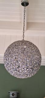 Gebruikte ijzeren hanglamp met bloemmotief, Huis en Inrichting, Ophalen of Verzenden, Gebruikt, Minder dan 50 cm