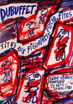 Jean Dubuffet (1901) Expo Affiche " Psycho Sites " Art Brut, Ophalen of Verzenden