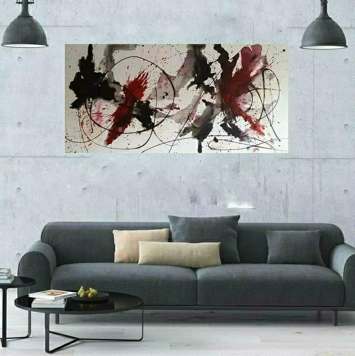 FREEDOM, Antiek en Kunst, Kunst | Schilderijen | Abstract, Ophalen of Verzenden